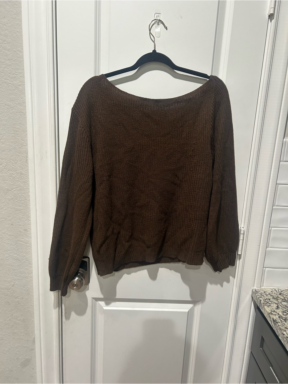 Brown Women's Knit Sweater - Classic Cozy Style
